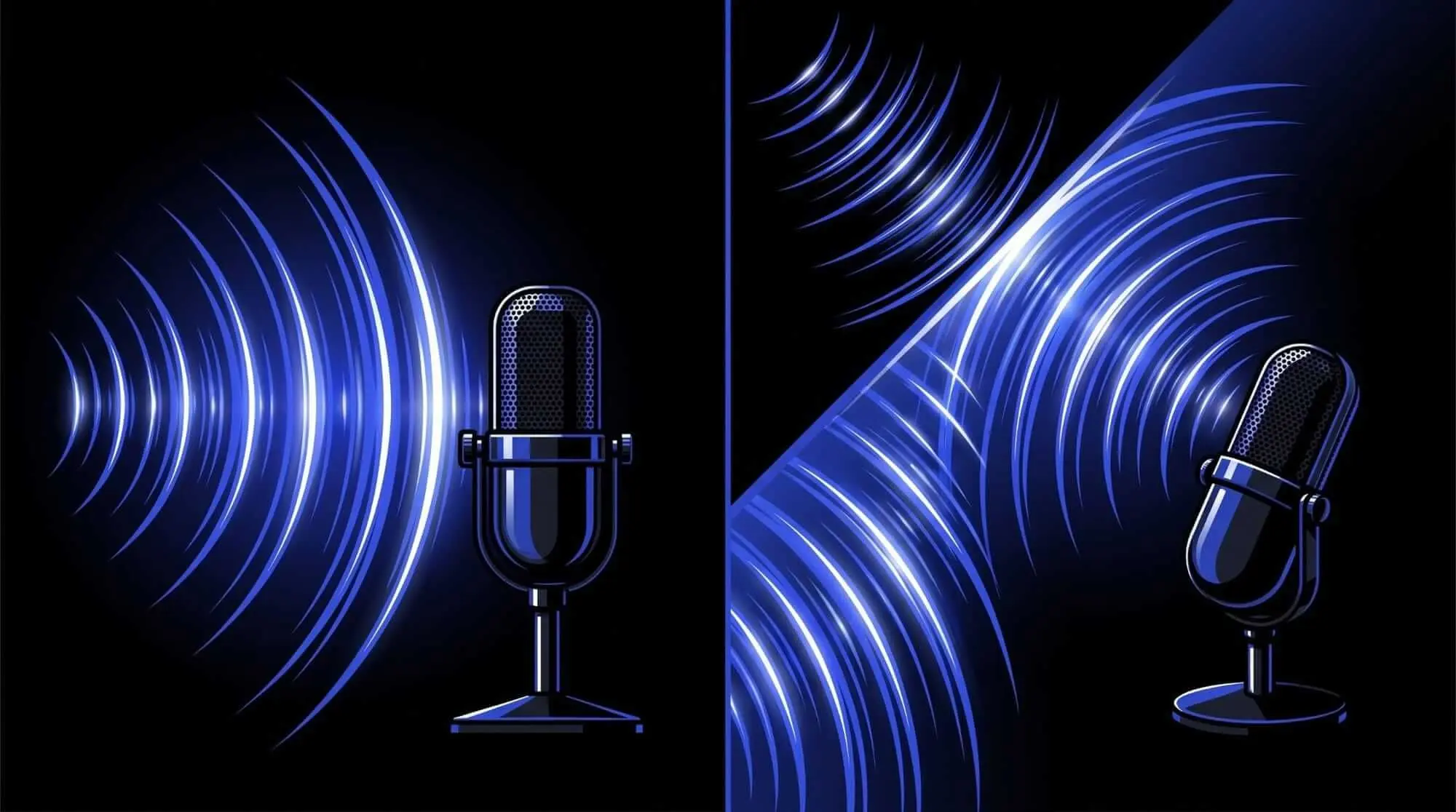 Infographic showing a pressure-gradient transducer concept with spherical sound waves, diaphragm, rear vent, acoustic resistance, and pressure difference inside a directional microphone.