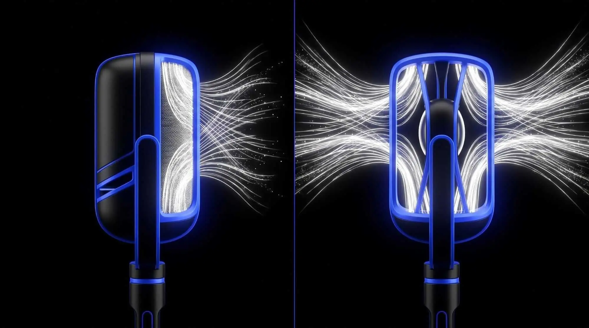 Infographic showing a bidirectional microphone with sound waves entering from the front and rear, illustrating figure-8 pickup behavior and side rejection.