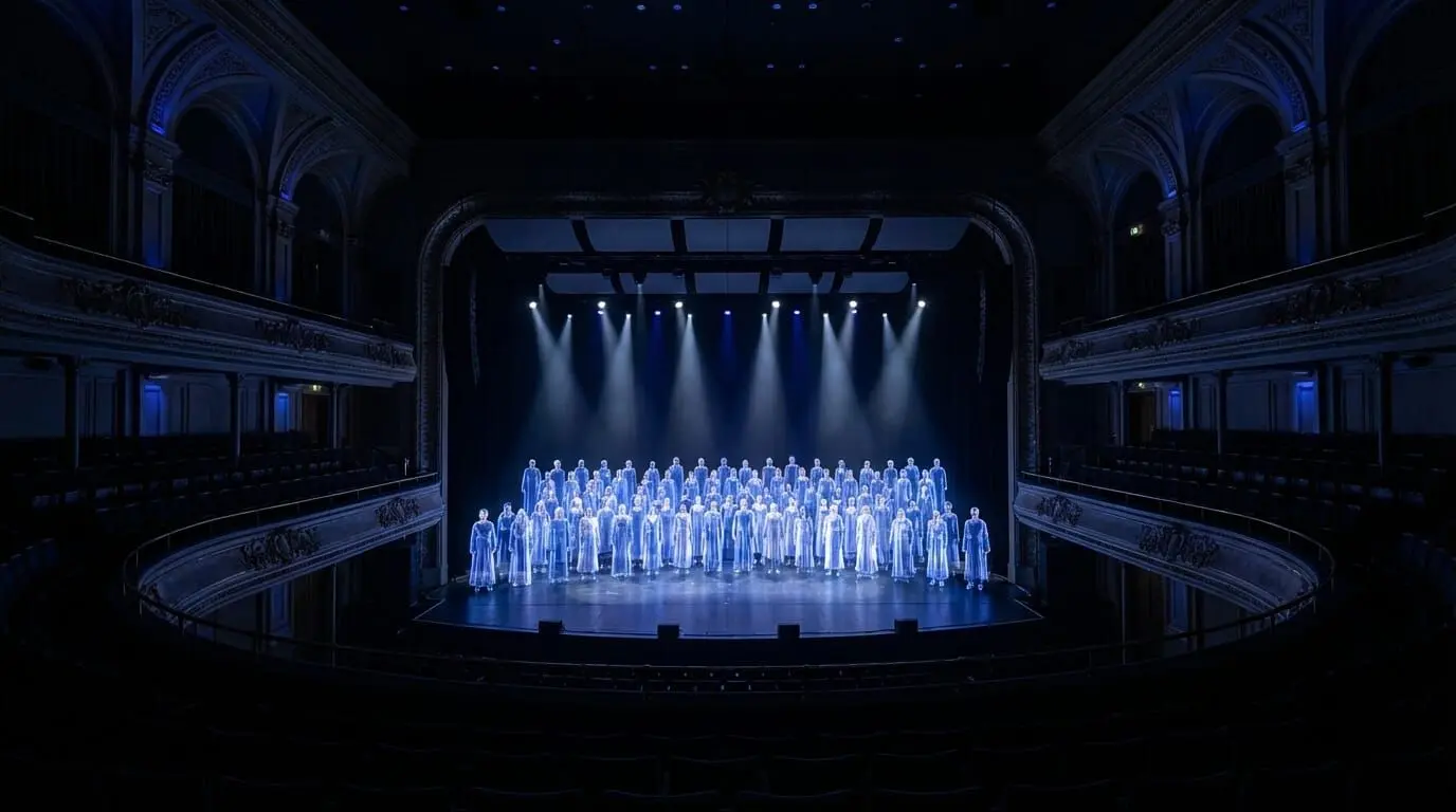 Ai choir abstract illustration