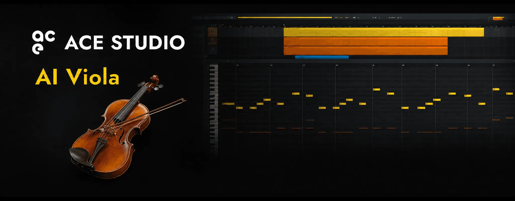 Interpretación de viola con IA generada a partir de MIDI en ACE Studio