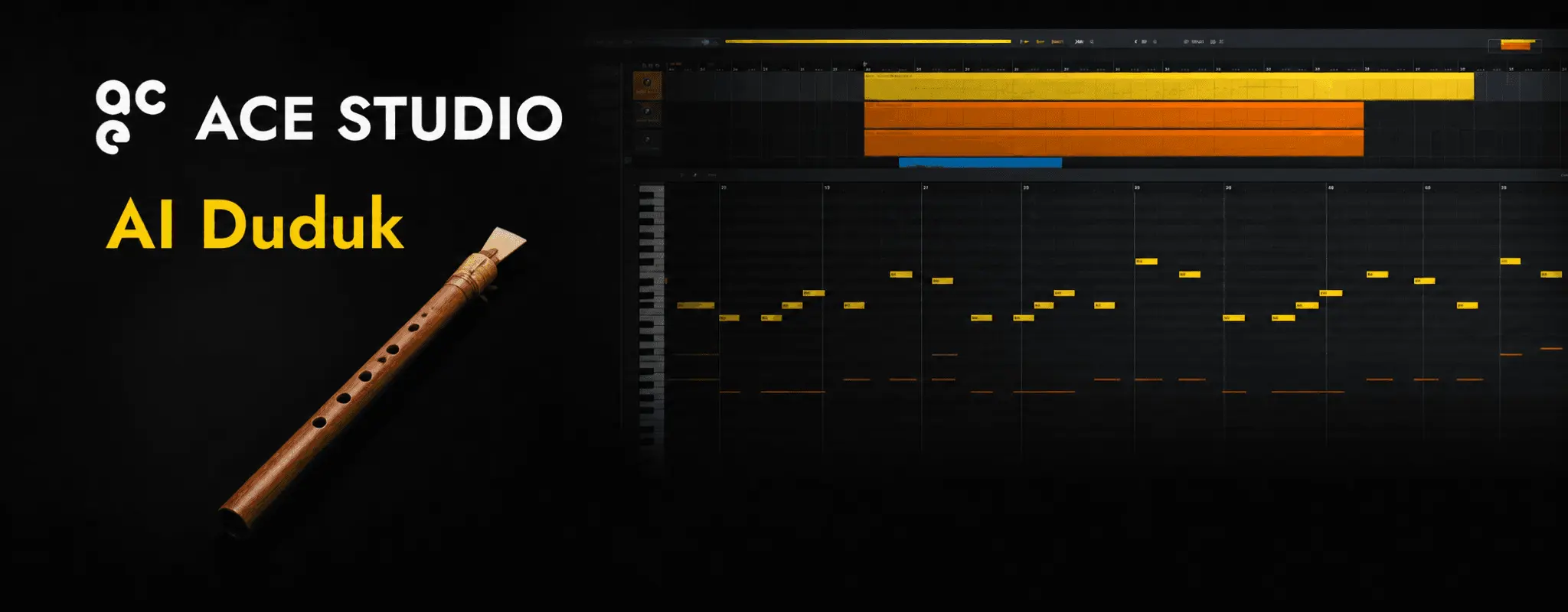 Interpretación del generador de duduk con IA generado a partir de MIDI en ACE Studio.